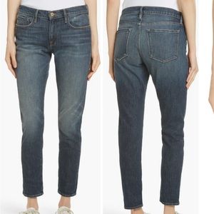 FRAME Le Garcon Crop Fray Hem Skinny Boyfriend Jeans 25